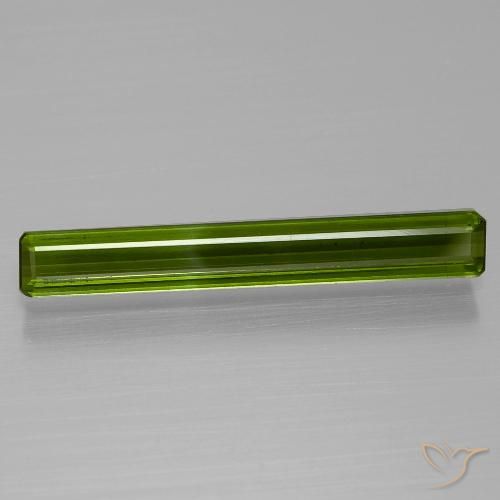 1.56ct Natural Verde oscuro Turmalina, corte esmeralda, VS