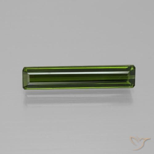 1.88ct Natural Verde bosque Turmalina, corte esmeralda, VVS-VS