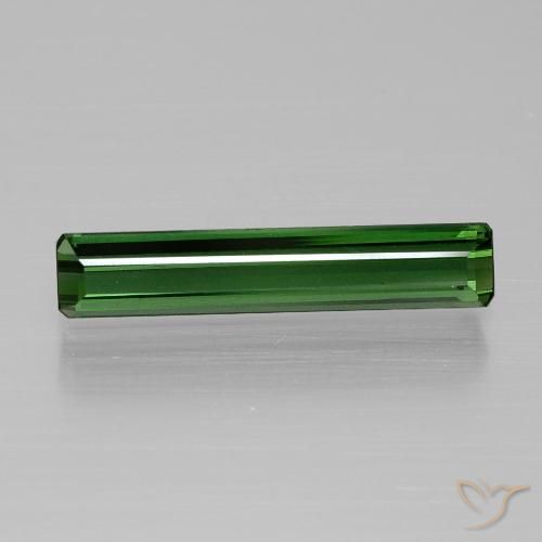 1.56ct Natural Verde oscuro Turmalina, corte esmeralda, VVS-VS