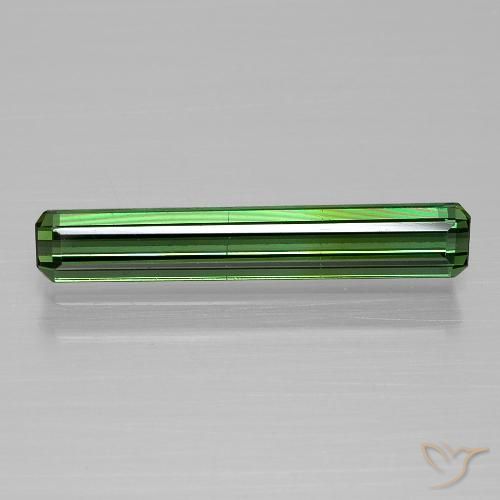 1.13ct Natural Verde oscuro medio Turmalina, corte esmeralda, VS