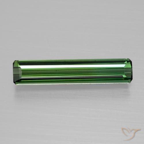 1.35ct Natural Verde medio Turmalina, corte esmeralda, VVS-VS