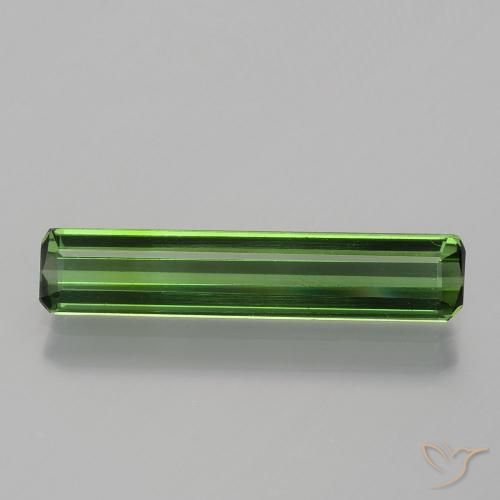 1.36ct Natural Verde oscuro Turmalina, corte esmeralda, VVS-VS