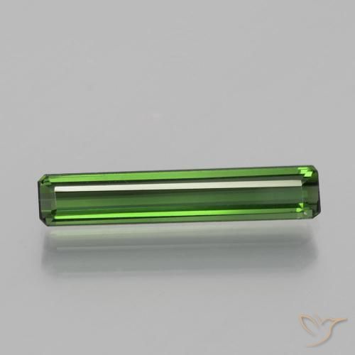 1.37ct Natural Verde terroso Turmalina, corte esmeralda, VS