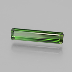 Turmalina verde natural de 1,25 ct, corte esmeralda, VVS