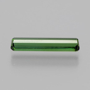 Turmalina verde natural de 1,25 ct, corte esmeralda, VVS