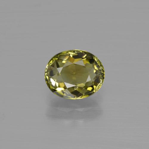Turmalina Verde terroso cálido natural de 1.09 ct, Corte Óvalo, VVS