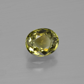 Turmalina Verde terroso cálido natural de 1.09 ct, Corte Óvalo, VVS