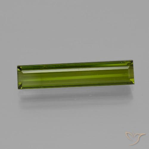 2.55ct Natural Verde bosque turmalina, Corte Baguette, VS