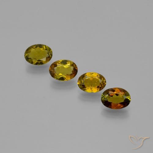 Gemas de Turmalina Marrón cálido natural de 2.07 ct, Ovalada, VVS-VS