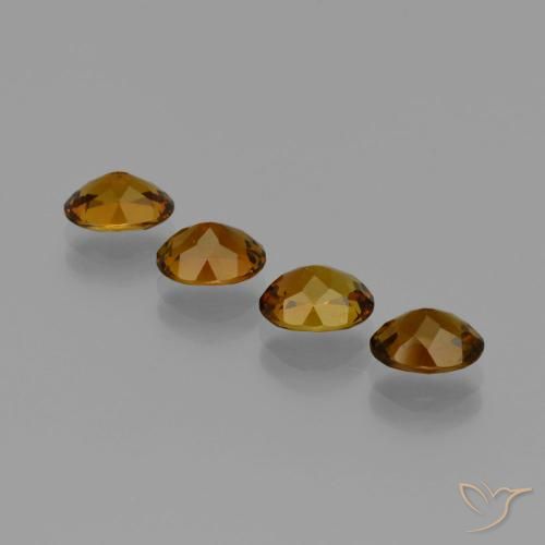 Gemas de Turmalina Dorado marrón rojizo intenso natural de 3.68 ct, Ovalada, VVS-VS
