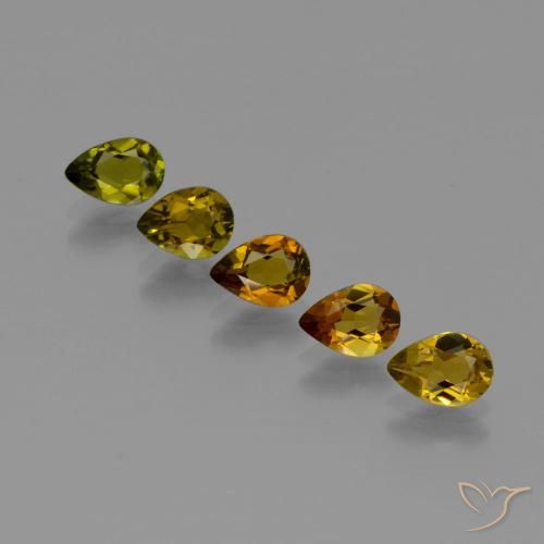2.50ctw Natural Marrón cálido Turmalina, En forma de pera, VVS-VS