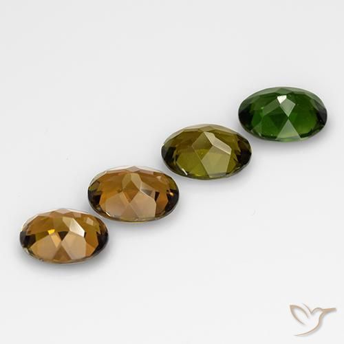 Gemas de Turmalina Multicolor natural de 2.74 ct, Ovalada, VVS-VS