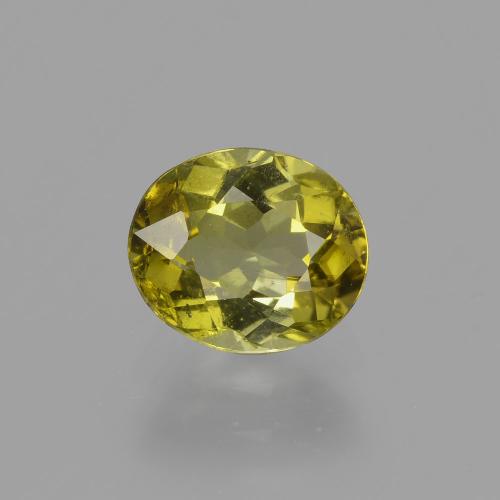 Turmalina Amarillo claro natural de 1.18 ct, Corte Óvalo, VS