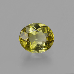 Turmalina Amarillo claro natural de 1.18 ct, Corte Óvalo, VS