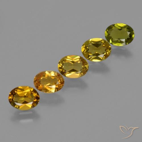 Gemas de Turmalina Verde terroso natural de 2.56 ct, Ovalada, VS