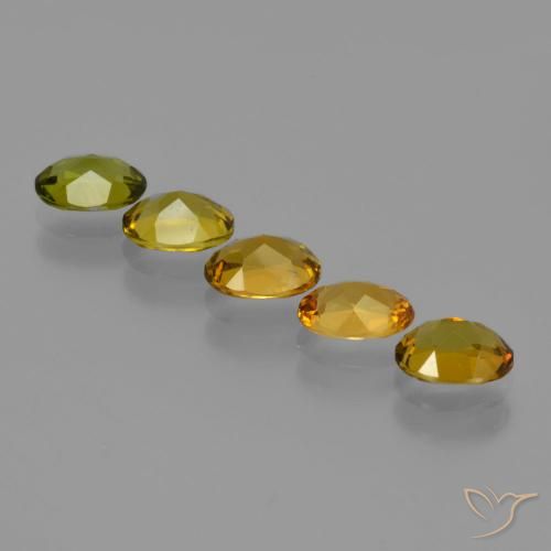 Gemas de Turmalina Verde terroso natural de 2.56 ct, Ovalada, VS