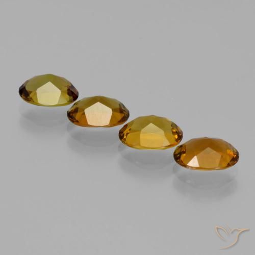Gemas de Turmalina Marrón dorado natural de 3.43 ct, Ovalada, VS