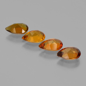 Gemas de Turmalina Multicolor natural de 3.08 ct, En forma de pera, VS