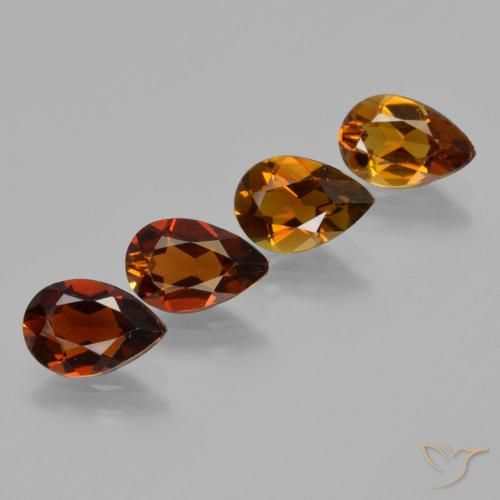 Gemas de Turmalina Marrón cálido natural de 3.45 ct, En forma de pera, VS