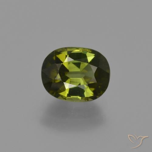 Turmalina Verde bosque natural de 1.23 ct, Corte Óvalo, VS