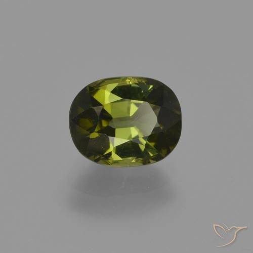 Turmalina Verde bosque natural de 1.23 ct, Corte Óvalo, VS