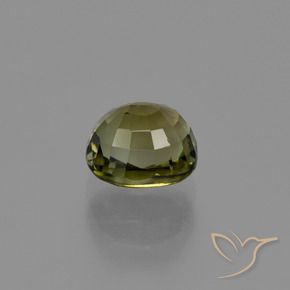 Turmalina Verde bosque cálido natural de 1.12 ct, Corte Óvalo, VS