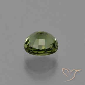 Turmalina Verde oscuro medio natural de 1.19 ct, Ovalada, VS