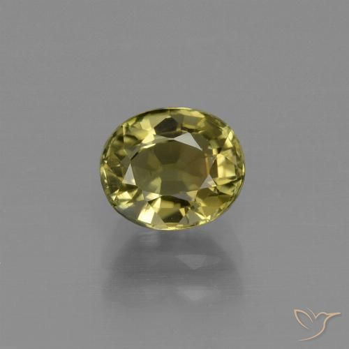 1.03ct Natural Verde marrón turmalina, Ovalada, VS