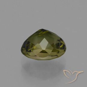Turmalina Verde marrón natural de 1.30 ct, Ovalada, VVS-VS