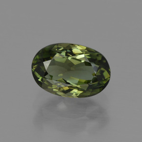 Turmalina verde oscuro natural de 1,14 ct, corte óvalo, VVS-VS