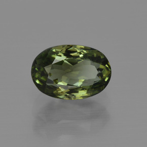 Turmalina verde oscuro natural de 1,14 ct, corte óvalo, VVS-VS