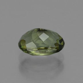 Turmalina verde oscuro natural de 1,14 ct, corte óvalo, VVS-VS