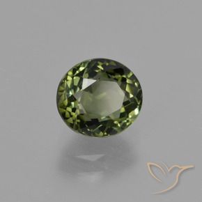 turmalina Verde oscuro natural de 1.26 ct, Ovalada, VVS-VS