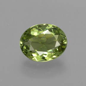Turmalina Verde medio natural de 1.07 ct, Corte Óvalo, VVS