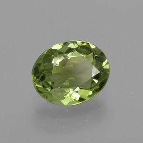 Turmalina Verde medio natural de 1.07 ct, Corte Óvalo, VVS