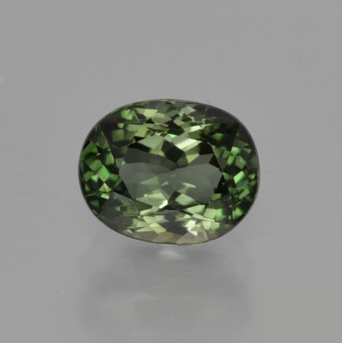 Turmalina verde marrón natural de 1,29 ct, corte óvalo, VVS