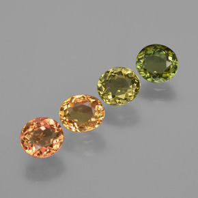 Gemas de turmalina multicolor natural de 2,54 ct, corte óvalo, VVS-VS