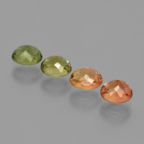 Gemas de turmalina multicolor natural de 2,54 ct, corte óvalo, VVS-VS