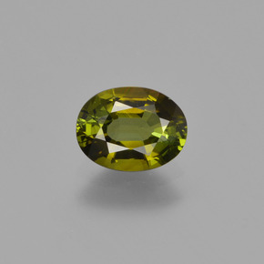 Turmalina Verde marrón natural de 0.70 ct, Corte Óvalo, VS