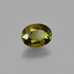 Turmalina Verde marrón natural de 0.70 ct, Corte Óvalo, VS