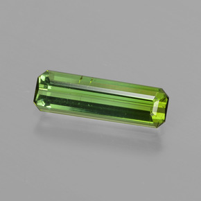 Turmalina verde vivo natural de 1,13 ct, corte esmeralda, VS