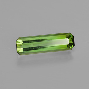 Turmalina verde vivo natural de 1,13 ct, corte esmeralda, VS