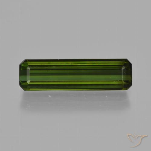 2.77ct Natural Verde bosque turmalina, corte esmeralda, VS