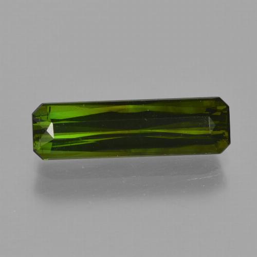 Turmalina verde natural de 1,62 ct, corte esmeralda, VS