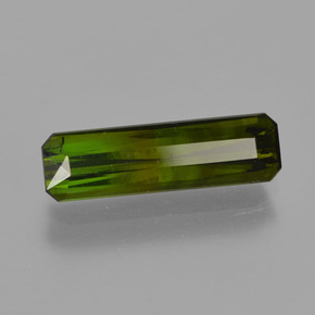 Turmalina verde natural de 1,62 ct, corte esmeralda, VS