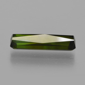 Turmalina verde natural de 1,62 ct, corte esmeralda, VS