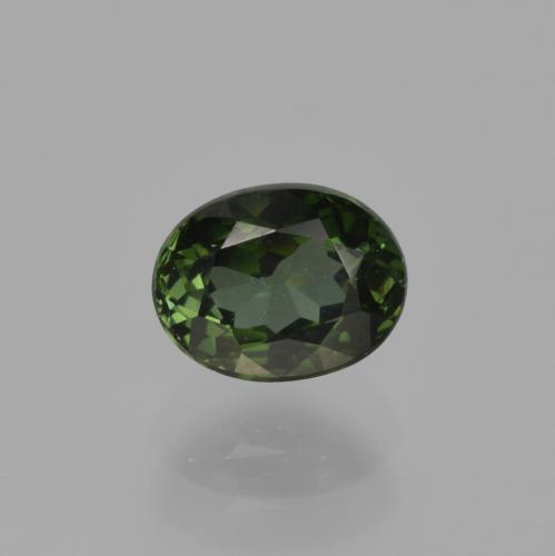 Turmalina Verde oscuro natural de 0.87 ct, Corte Óvalo, VVS-VS