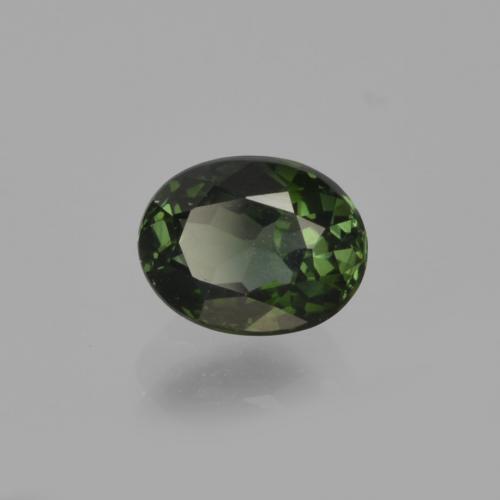 Turmalina Verde oscuro natural de 0.87 ct, Corte Óvalo, VVS-VS