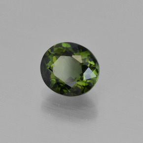 Turmalina verde oscuro natural de 1,13 ct, corte óvalo, VVS-VS