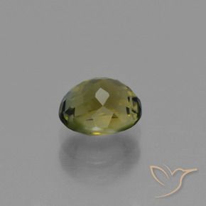 Turmalina Verde terroso cálido natural de 1.09 ct, Ovalada, VVS-VS